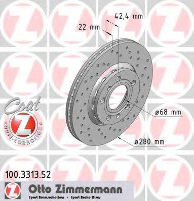 ZIMMERMANN 100331352 гальмівний диск