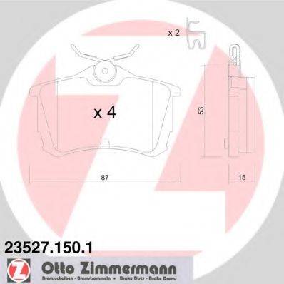 ZIMMERMANN 23527 Комплект гальмівних колодок, дискове гальмо