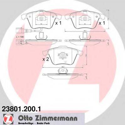 ZIMMERMANN 23913 Комплект гальмівних колодок, дискове гальмо
