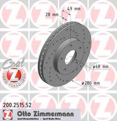 ZIMMERMANN 200251552 гальмівний диск