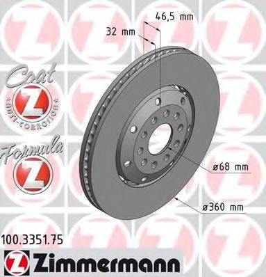 ZIMMERMANN 100335175 гальмівний диск