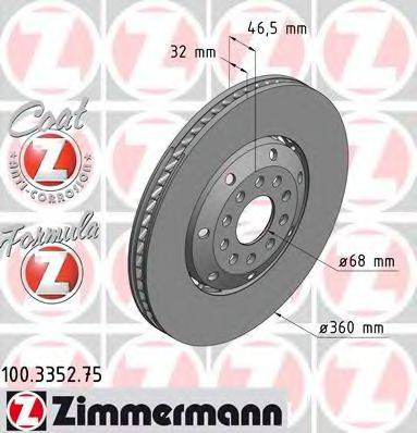 ZIMMERMANN 100335275 гальмівний диск