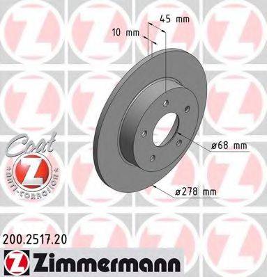 ZIMMERMANN 200251720 гальмівний диск
