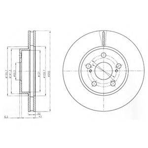 DELPHI BG4269 гальмівний диск