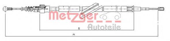 METZGER 107506 Трос, стоянкова гальмівна система