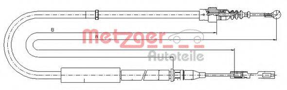 METZGER 107513 Трос, стоянкова гальмівна система