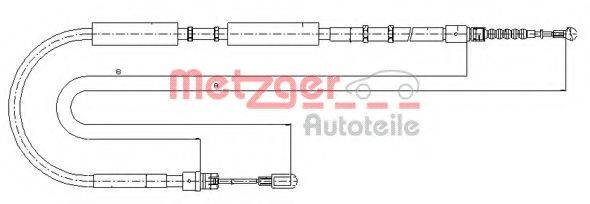 METZGER 107536 Трос, стояночная тормозная система