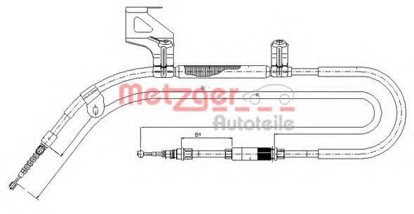 QUINTON HAZELL BC3870 Трос, стоянкова гальмівна система