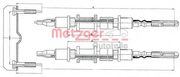 METZGER 115821 Трос, стоянкова гальмівна система