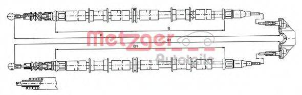 METZGER 115938 Трос, стоянкова гальмівна система