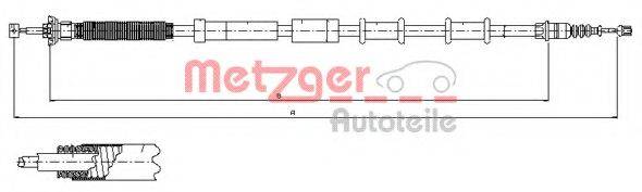 METZGER 120721 Трос, стоянкова гальмівна система