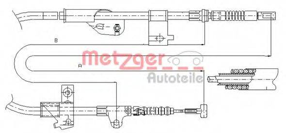 METZGER 170235 Трос, стоянкова гальмівна система