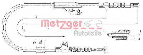 METZGER 170236 Трос, стоянкова гальмівна система