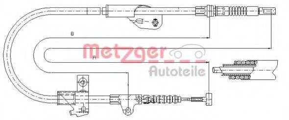 METZGER 170237 Трос, стоянкова гальмівна система
