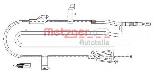 METZGER 170246 Трос, стоянкова гальмівна система