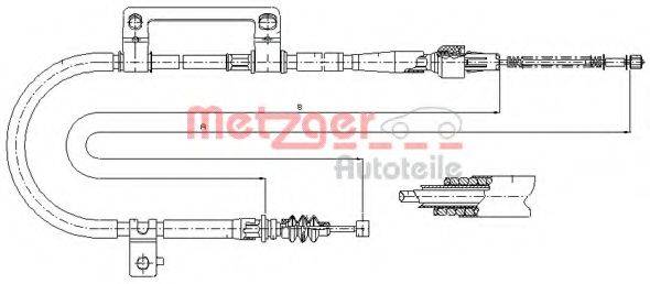 METZGER 176041 Трос, стоянкова гальмівна система