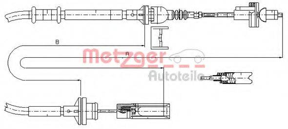 METZGER 4623 Трос, управління зчепленням