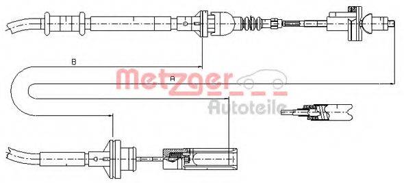 METZGER 4626 Трос, управління зчепленням