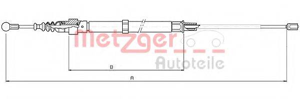 METZGER 10.7505 Трос, стоянкова гальмівна система
