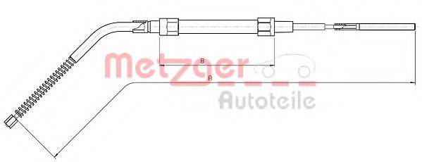 METZGER 104134 Трос, стоянкова гальмівна система