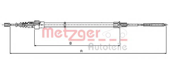METZGER 107135 Трос, стоянкова гальмівна система