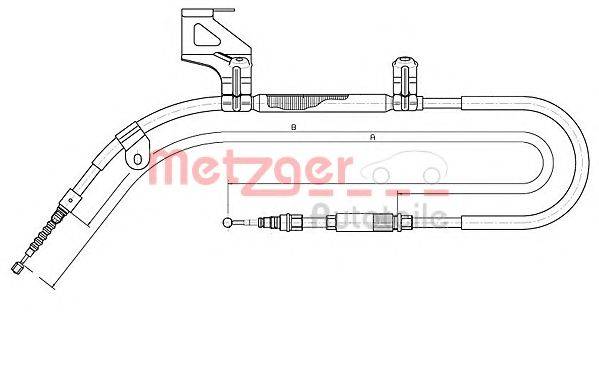 METZGER 107482 Трос, стоянкова гальмівна система