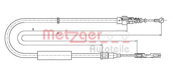 METZGER 107512 Трос, стоянкова гальмівна система