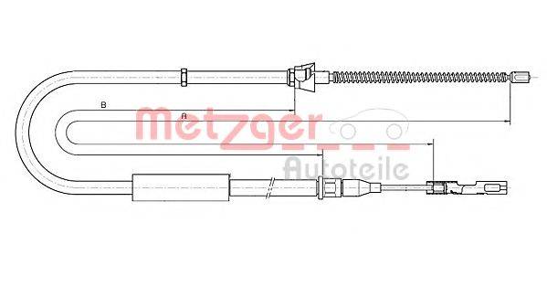 METZGER 107515 Трос, стоянкова гальмівна система