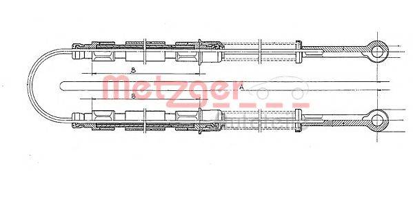 METZGER 1901.1 Трос, стоянкова гальмівна система