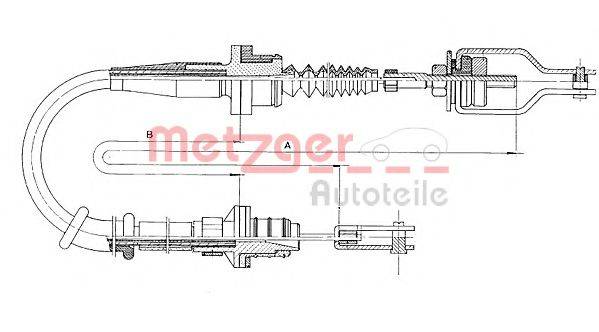 METZGER 180052 Трос, управління зчепленням