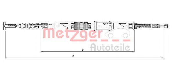 METZGER 46111 Трос, стоянкова гальмівна система