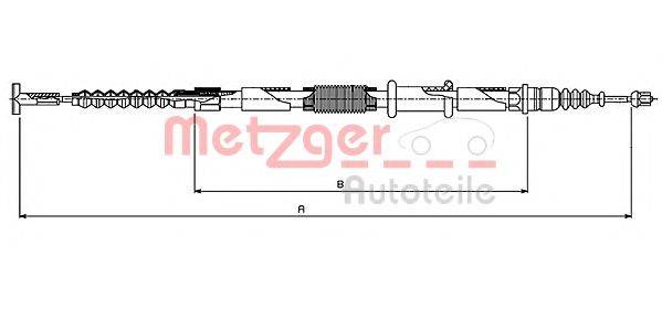 METZGER 46113 Трос, стоянкова гальмівна система