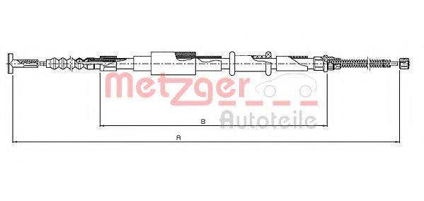 METZGER 4618 Трос, стоянкова гальмівна система