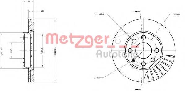 METZGER 23-0569 гальмівний диск