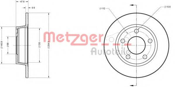METZGER 6110308 гальмівний диск