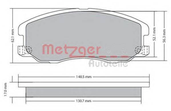 METZGER 24510 Комплект гальмівних колодок, дискове гальмо