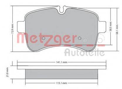 METZGER 29232 Комплект гальмівних колодок, дискове гальмо