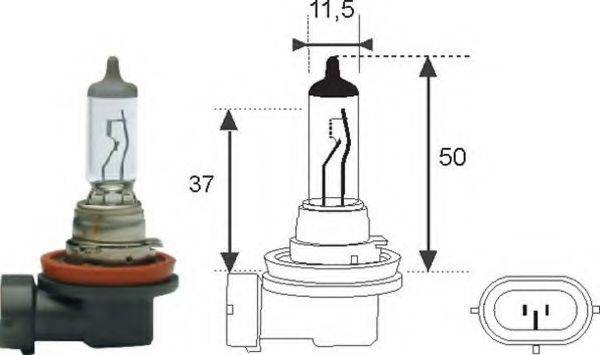 IVECO 18221190 Лампа розжарювання, фара далекого світла; Лампа розжарювання, основна фара; Лампа розжарювання