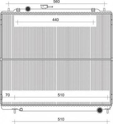 MAGNETI MARELLI 350213111400 Радіатор, охолодження двигуна