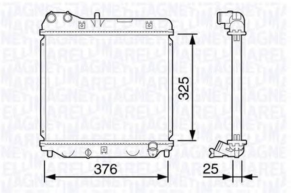 MAGNETI MARELLI 350213133600 Радіатор, охолодження двигуна