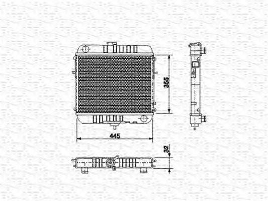 OPEL 1302141 Радіатор, охолодження двигуна
