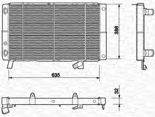 MAGNETI MARELLI 350213603000 Радіатор, охолодження двигуна